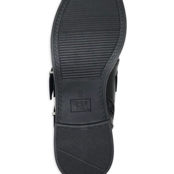 Womens TIME and TRU Stylish Black Buckle Ankle Boot Size 10 Size Zip New - Picture 3 of 7